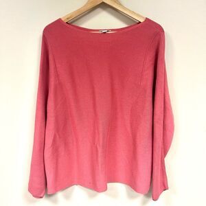 J jill sweater tie back coral sweater L